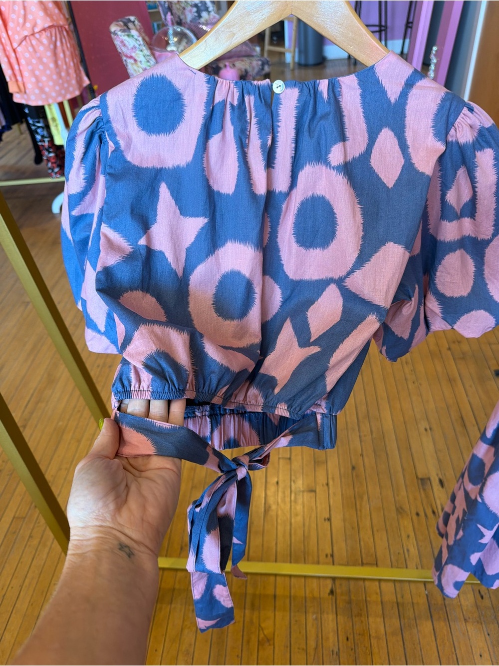 GiGi Two-Piece Maxi Dress in Pink and Blue - Picture 5 of 6